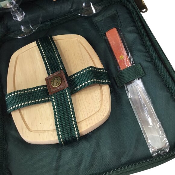 Picnic at Ascot NWT Wine Cheese Cooler Insulated Green Bag Tote Charcuterie - Picture 6 of 9